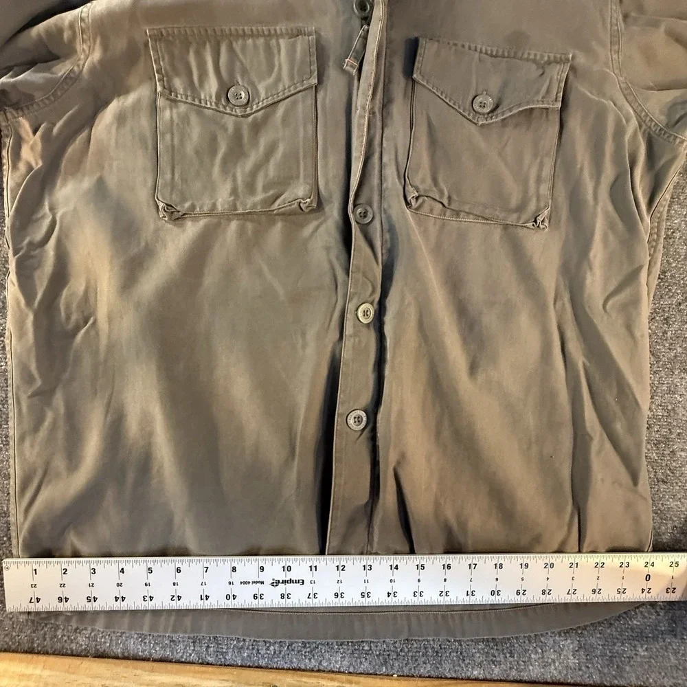 Aeropostale Mens XL Vintage Y2K Military Utility Shirt Jacket Shacket Olive Drab